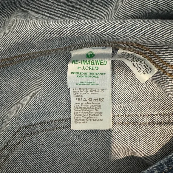 J. Crew Denim Oversize Chore Jean Utility Jacket with Pockets Size M - Picture 7 of 8